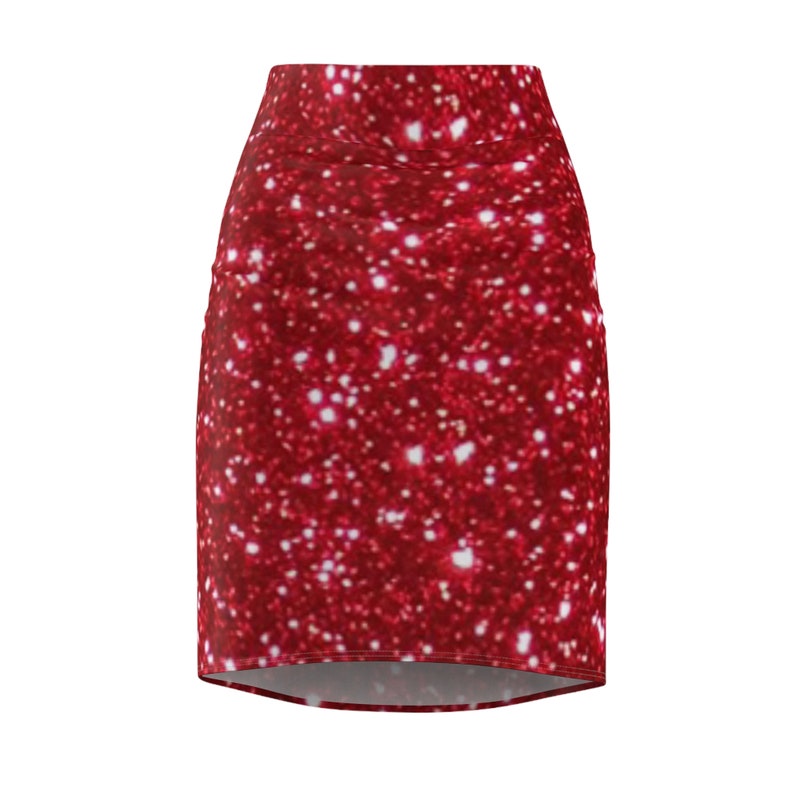 Red Glitter Women's Pencil Skirt aopno Real Glitter or Sparkles - Etsy