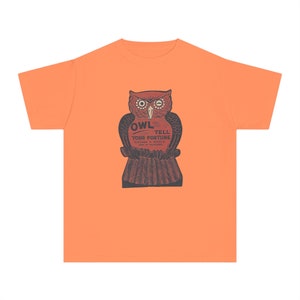 Vintage Halloween Owl Fortune Telling Game Youth Midweight Tee