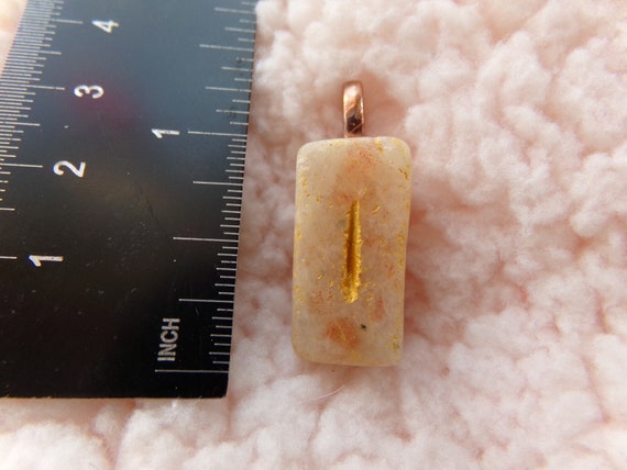 Sunstone Isa/Is Rune Stone Pendant Crystal Witch Magick Shoppe