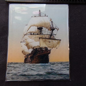 White Sails Galleon Refrigerator Magnet