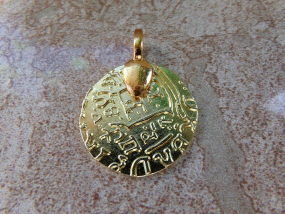 Gold Doubloon Pendant - Etsy