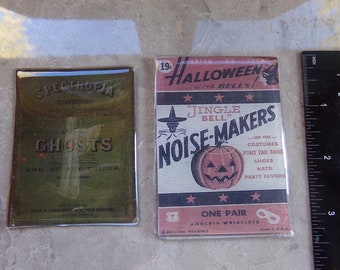 Ghosts and Halloween Noisemaker Refrigerator Magnets