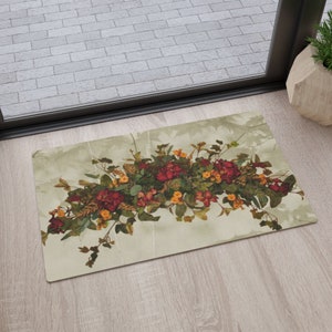 Fall Flowers Spray Floor Mat