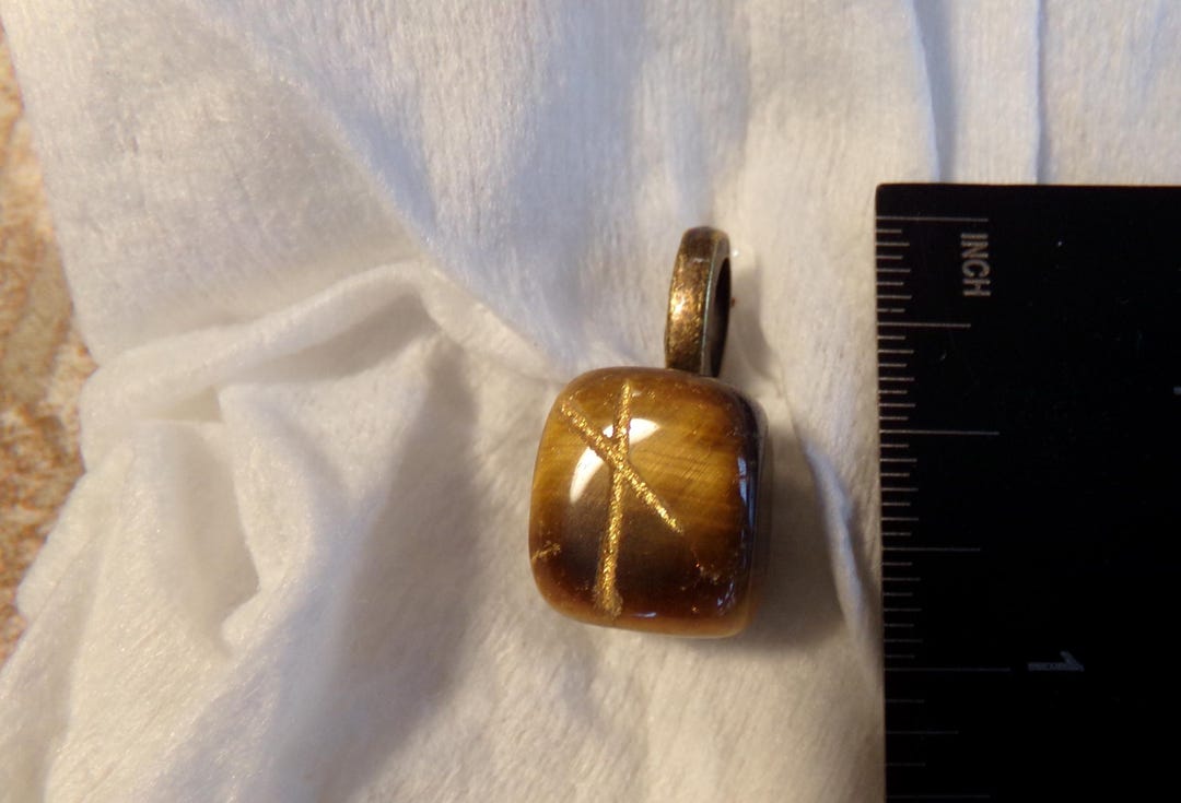 Nyd Rune Tiger's Eye Nauthiz/need/nyo/nyd Rune Stone Pendant - Etsy