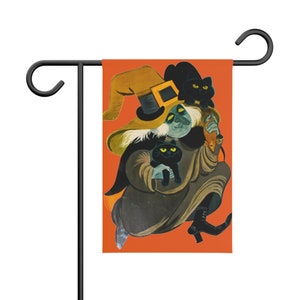 Vintage 1970s Witchy Garden Banner