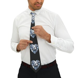 Diamond Heart Valentine&#39;s Necktie