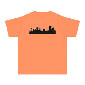 Spooky Graveyard Silhouette Halloween Youth Midweight Tee