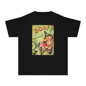 Vintage Witch Boo Halloween Youth Midweight Tee