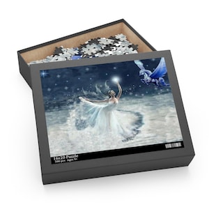 Yuletide Christmas Winter Fairy with Pegasus Puzzle (120, 252, 500-Piece)