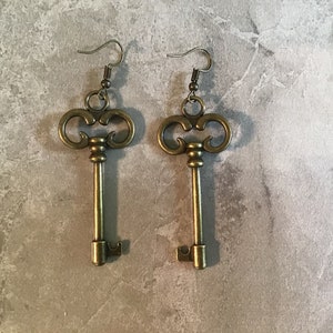 Victorian Look Large Keys Earrings