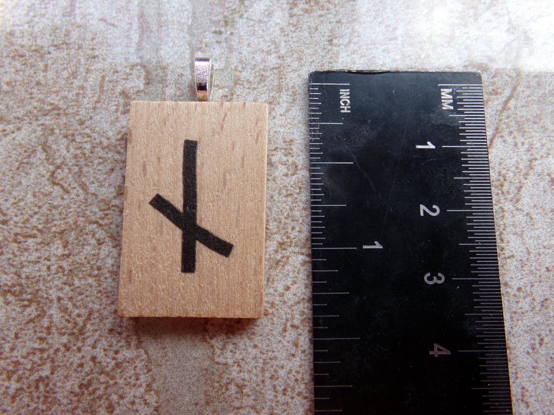 Nyd Rune Nauthiz/need/nyo/nyd Beechwood Rune Stone Pendant - Etsy