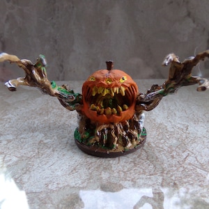 Miniature Scary Pumpkin Monster Halloween Decoration