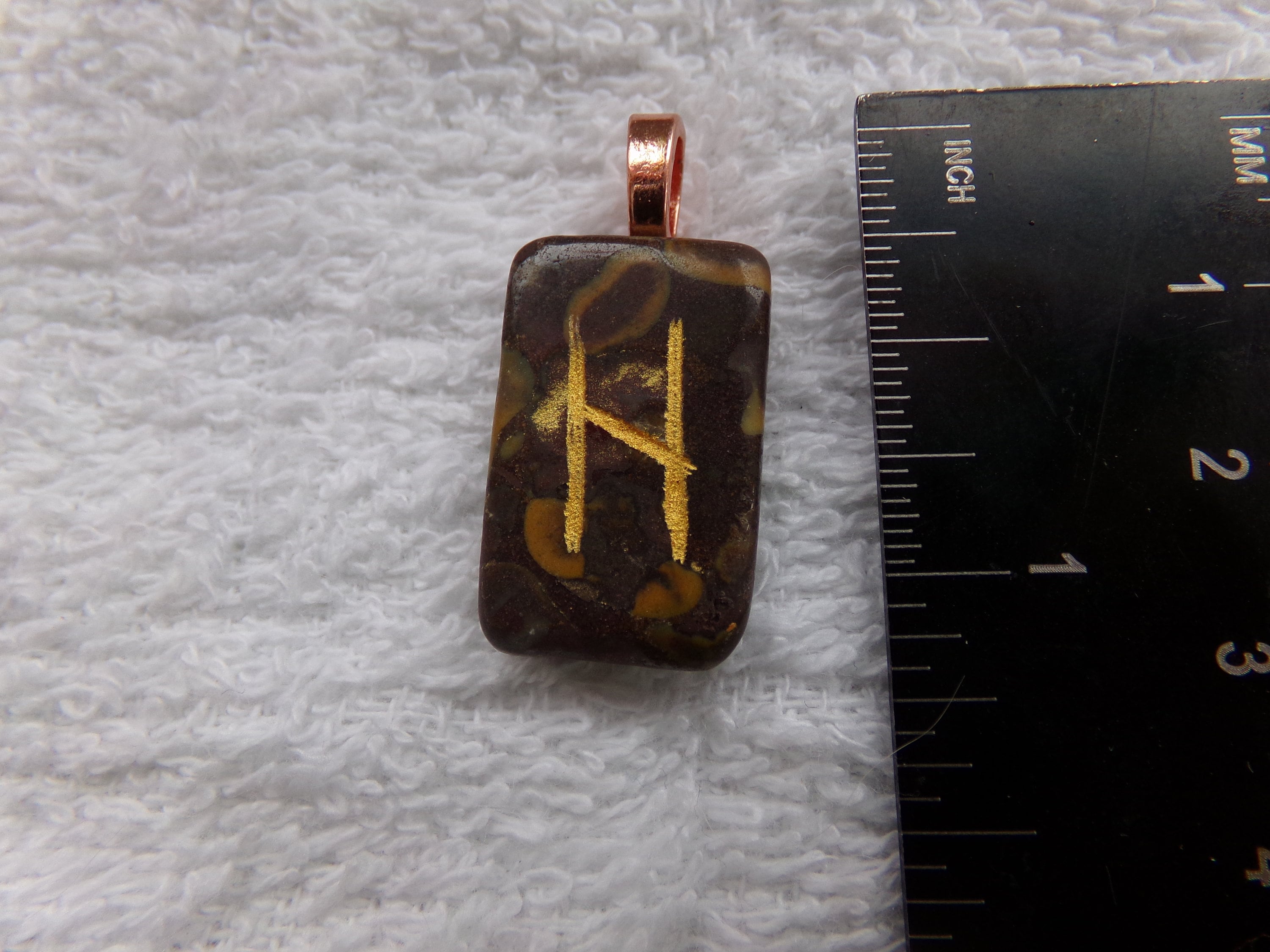 Hagalaz/haegl/hagal/haal Genuine Fruit Jasper Rune Stone Pendant ...