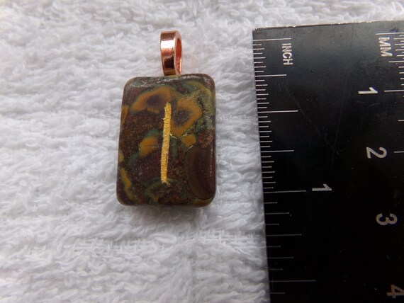 Isa/Is Genuine Fruit Jasper Rune Stone Pendant Crystal Witch Magick Shoppe