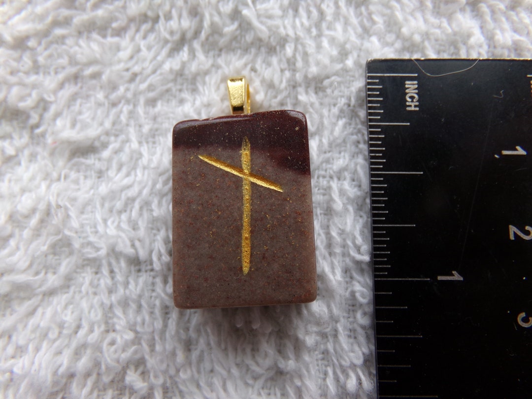 Nyd Rune Nauthiz/need/nyo/nyd Genuine Narmada Rune Stone Pendant Crystal Witch ...