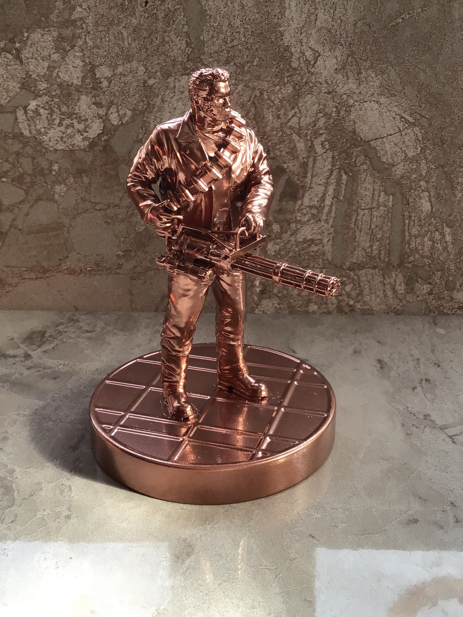Copper Colored Terminator 2 Terminator 3-D Printed Figurine 5