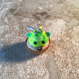 Kawaii Lemon Lime Polymer Clay Cupcake Charm