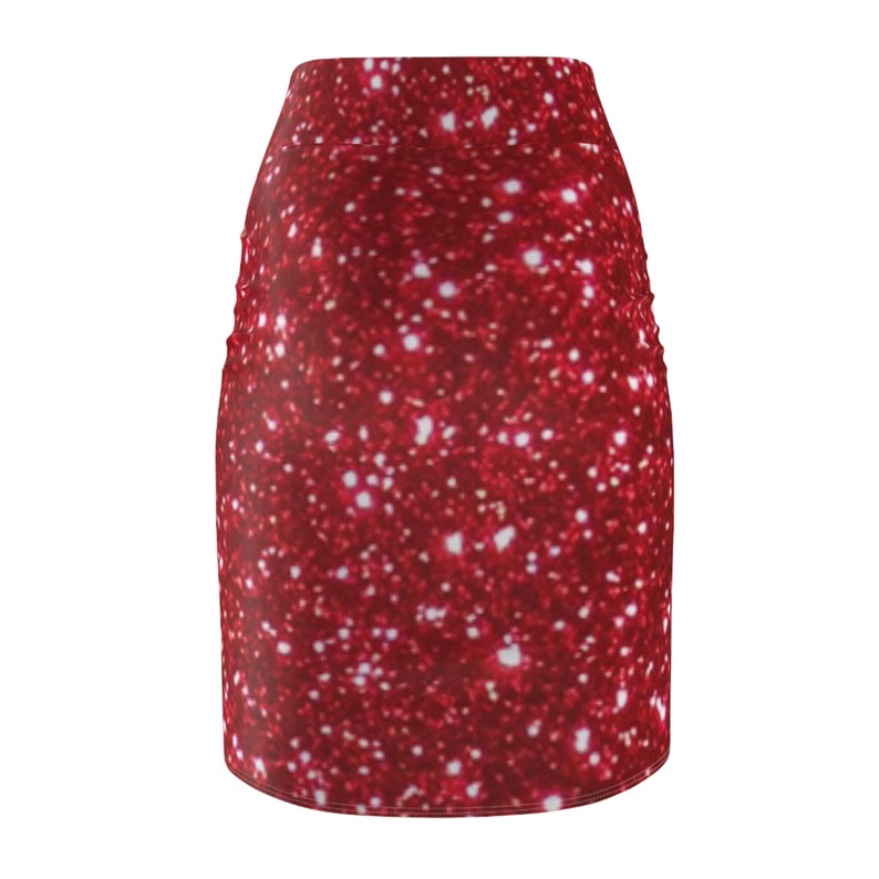 Red Glitter Women's Pencil Skirt aopno Real Glitter or Sparkles - Etsy