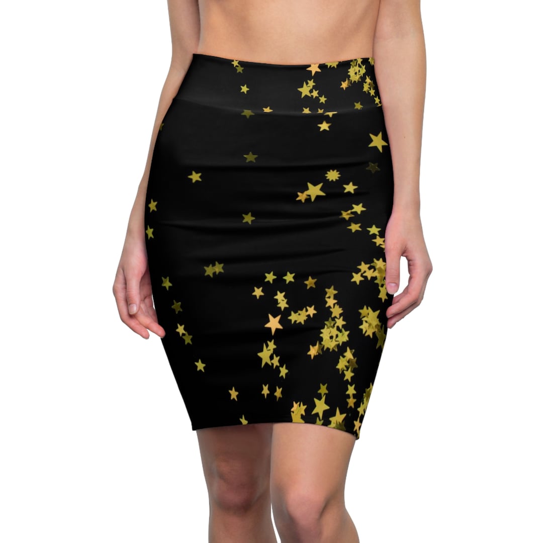 Gold Stars Women's Pencil Skirt (AOP)
