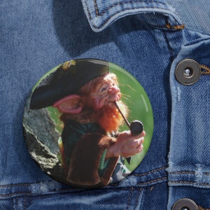 Realistic Leprechaun St. Patrick&#39;s Day Custom Pin Buttons