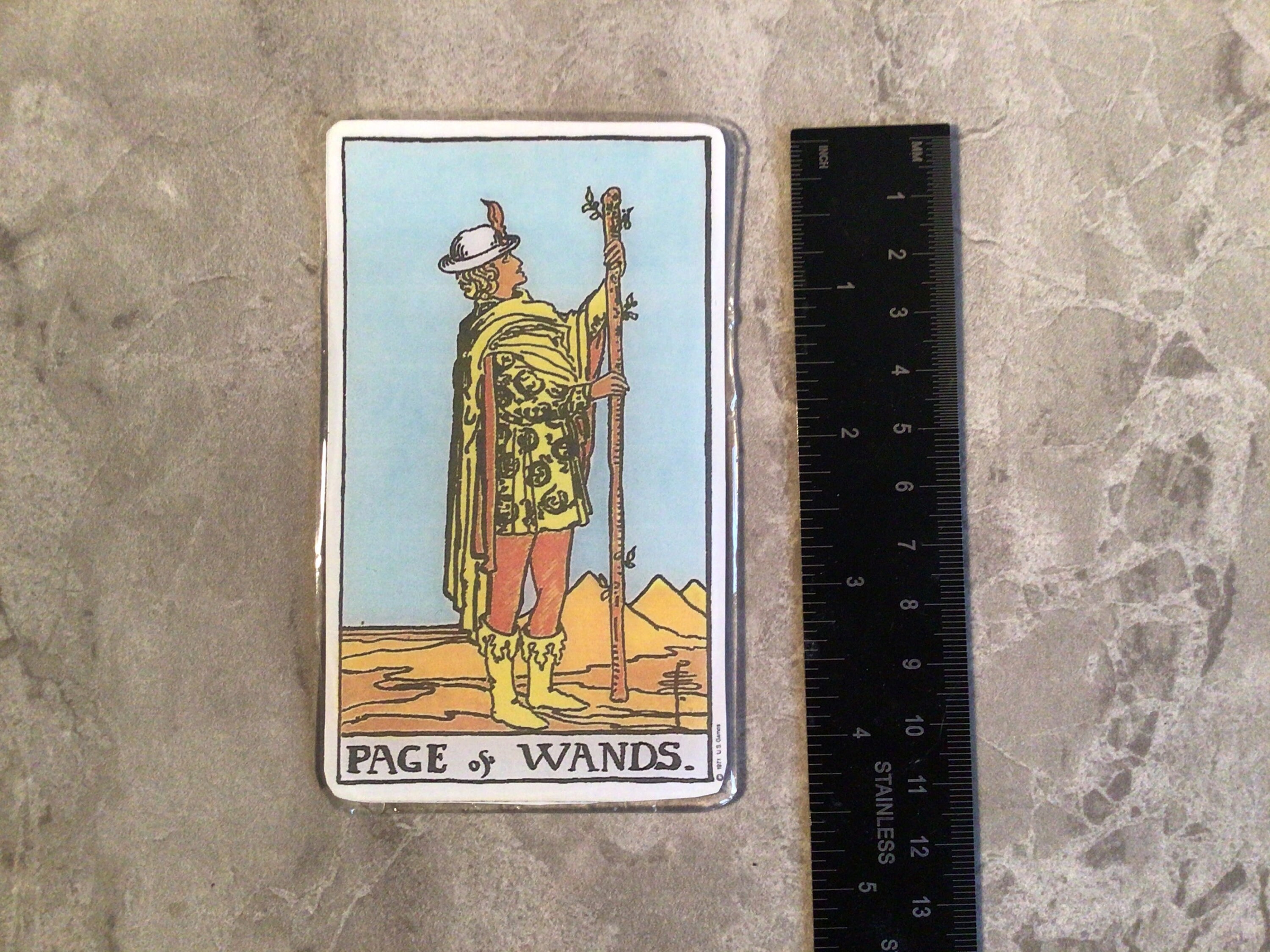 Page of Wands Tarot Card Refrigerator Magnet - Etsy