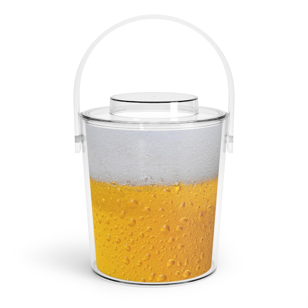 Beer Head Ice Bucket With Tongs Etsy