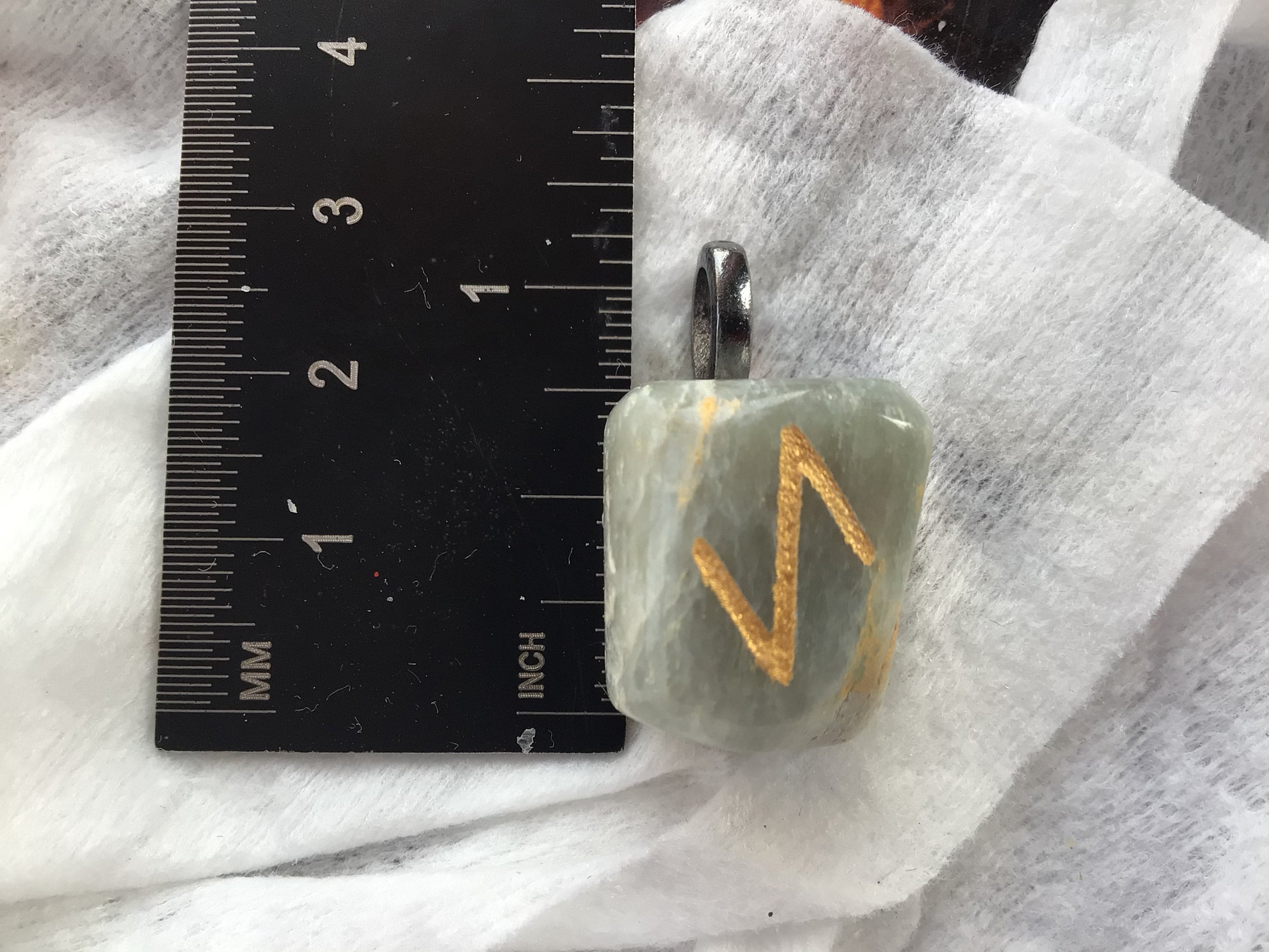 Eoh Rune Amazonite Eihwaz/erwaz/eo/eoh Rune Stone Pendant - Etsy