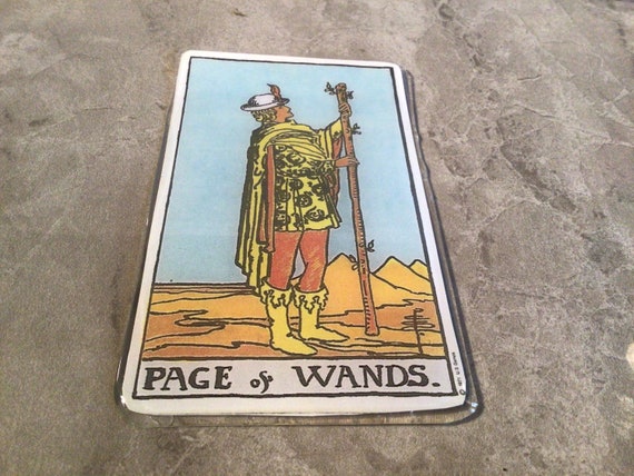 Page of Wands Tarot Card Refrigerator Magnet - Etsy