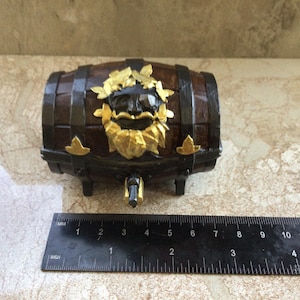 Pirate Inspired Barrel of Drinks 3-D Print Figurine (Made to order takkes about 7-11 days)