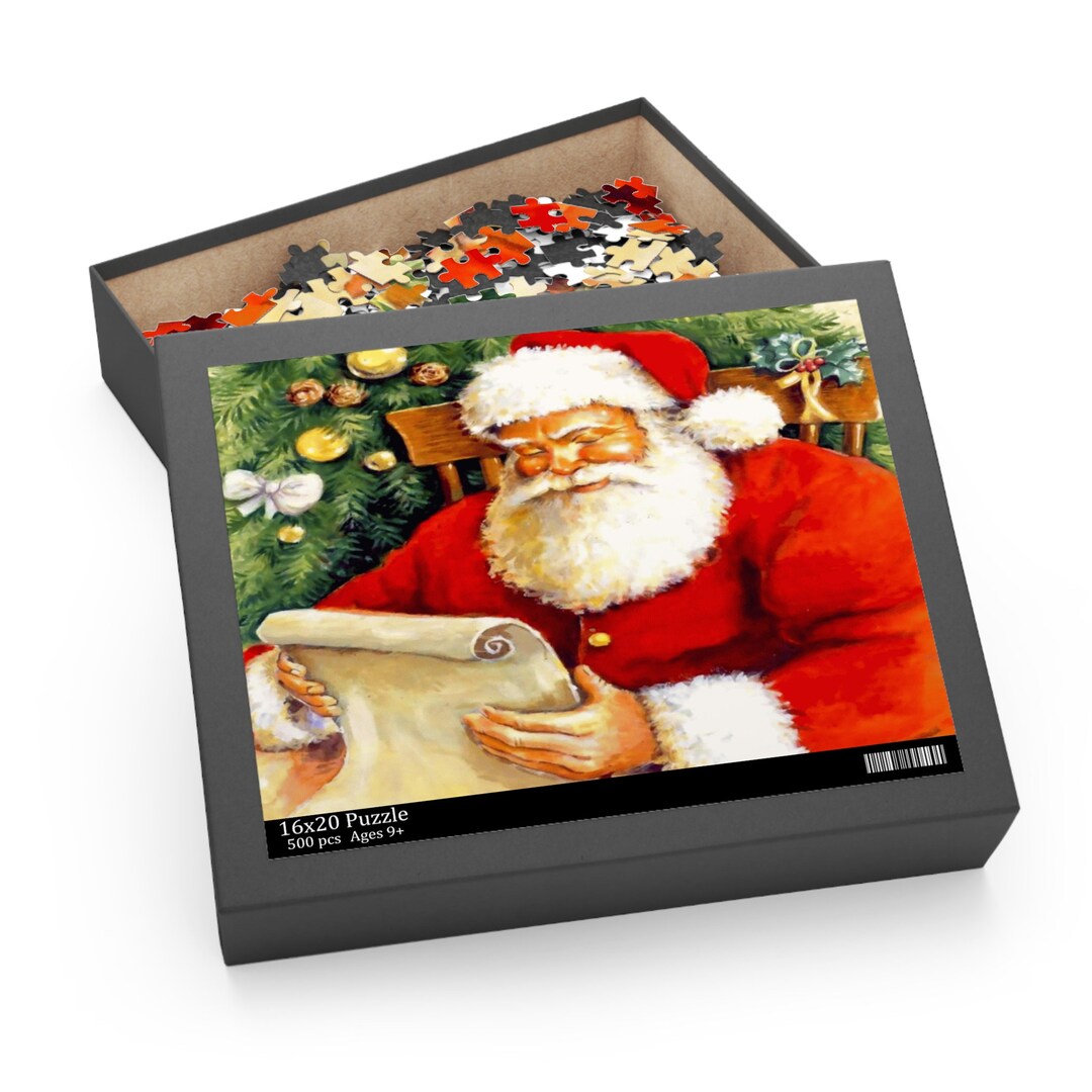 Santa Checking His List Christmas Yuletide Puzzle (120, 252, 500-piece ...