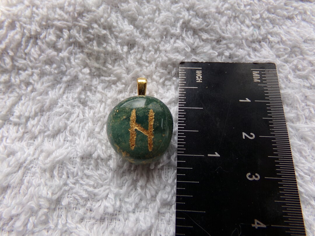 Bloodstone Hagalaz/haegl/hagal/haal Rune Stone Pendant Crystal Witch ...
