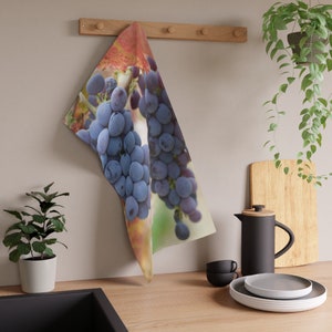 Linge de cuisine raisins violets