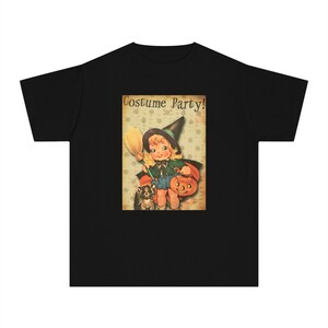 Vintage Halloween Witch Costume Party Youth Midweight Tee