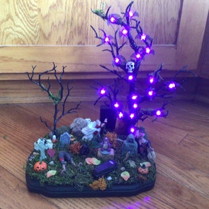 Guttural Groans Graveyard #4 Halloween Scene Crystal Witch Magick Shoppe