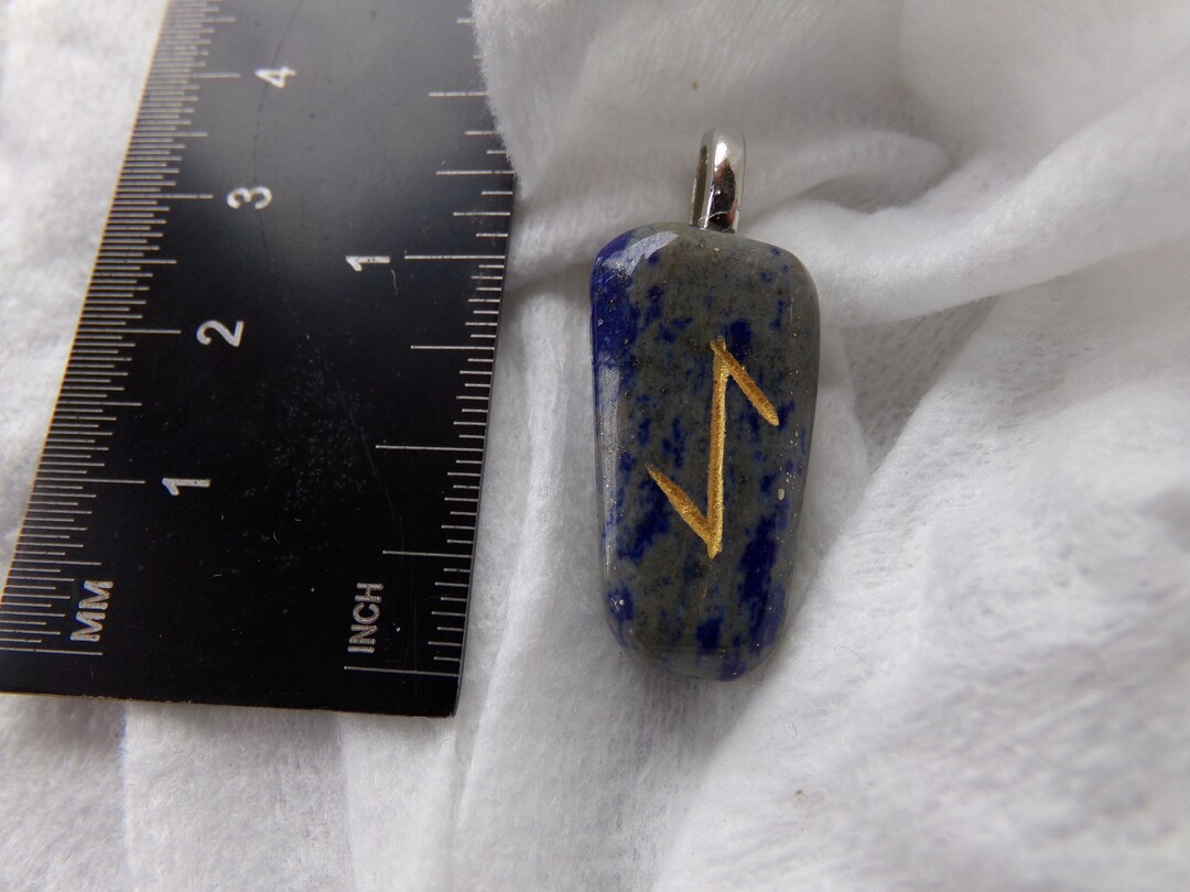Eoh Rune Lapis Lazuli Eihwaz/erwaz/eo/eoh Rune Stone Pendant - Etsy
