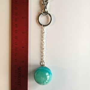 Teal Sphere Keychain