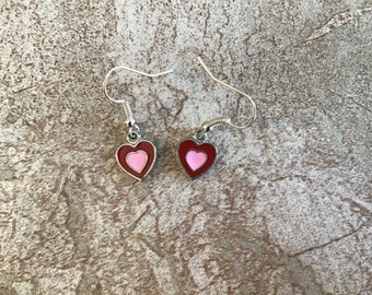 Two-tone Hearts  Earrings