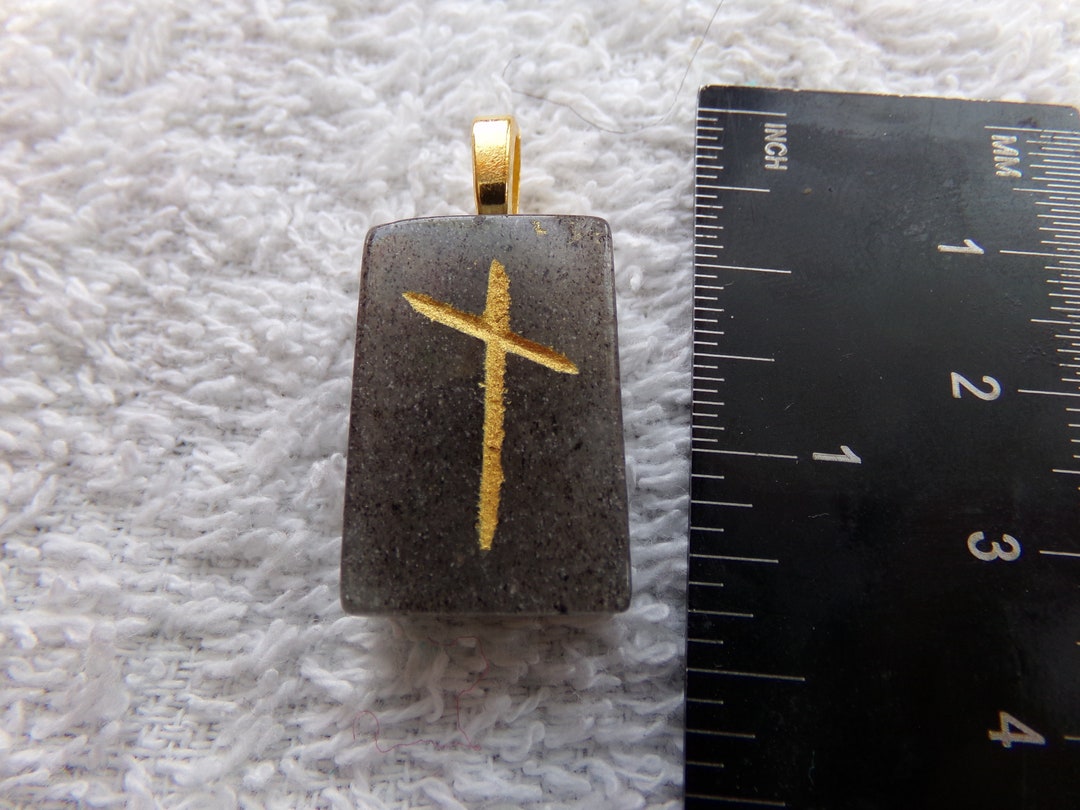 Nyd Rune Nauthiz/need/nyo/nyd Genuine Grey Adventurine Rune Stone Pendant ...