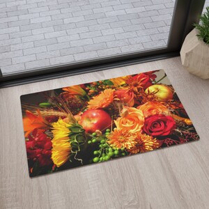 Fall Floral Floor Mat