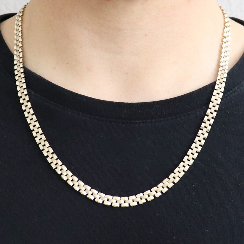 10K Gold Chains 6.0mm Hollow Rolex Link Style Chain 10K Gold Etsy