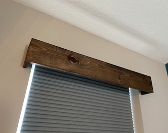 Rustic Farmhouse Wood Valance Cornice, Wood Window Valance, Wood Pelmet Box, Curtain Box