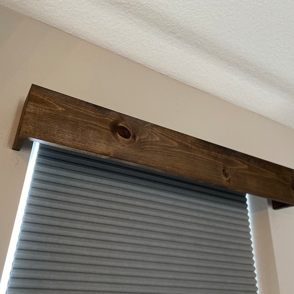 Rustic Farmhouse Wood Valance Cornice, Wood Window Valance, Wood Pelmet Box, Curtain Box