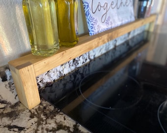 Rustic Farmhouse over the Induction Cooktop, Stovetop, Stove Top, Kitchen and Spice Rack Stand