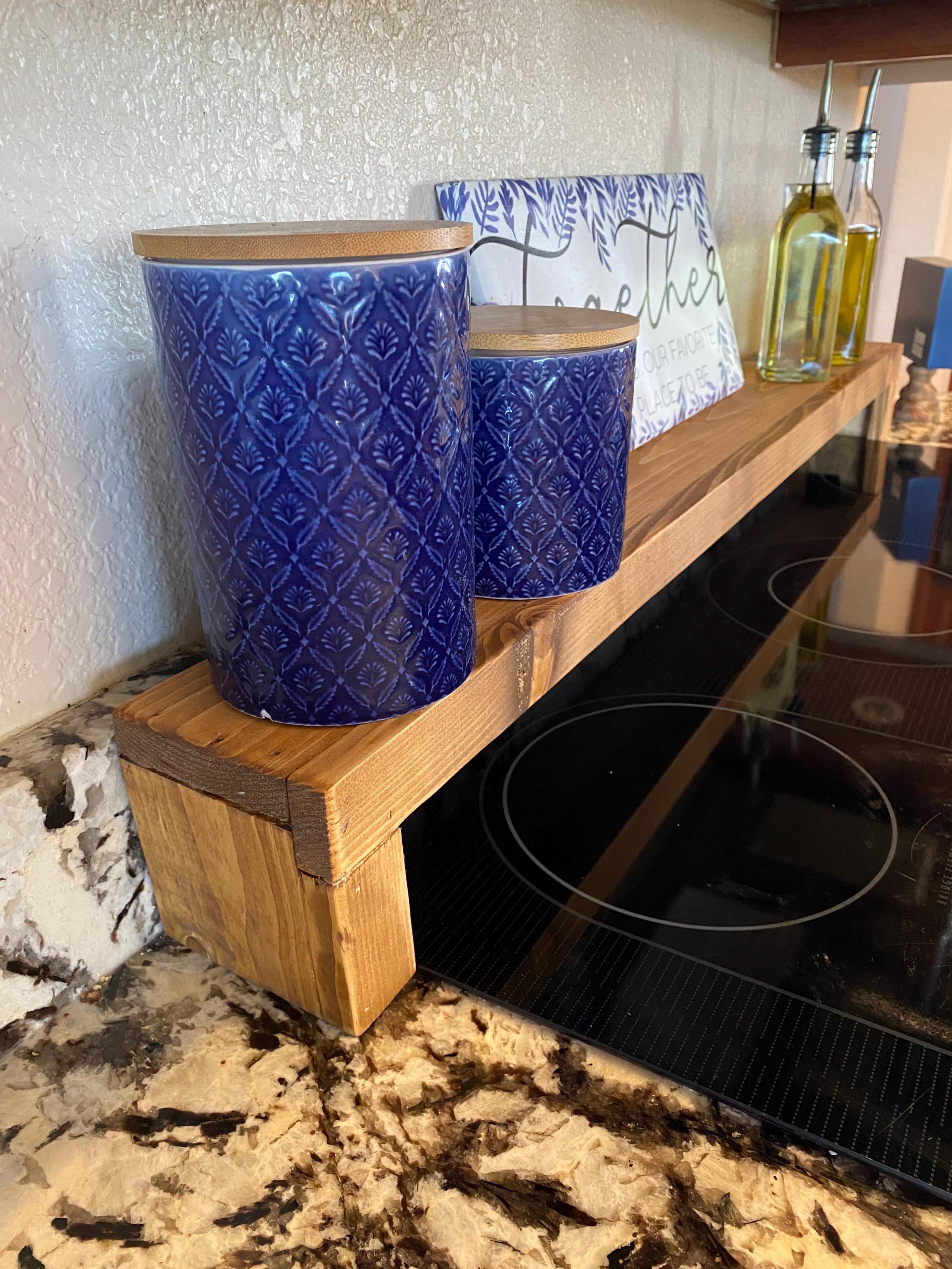 Rustic Farmhouse over the Induction Cooktop, Stovetop, Stove Top, Kitchen and Spice Rack Stand