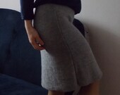 Gray skirt made of mohair