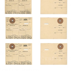 Vintage Frisco Train Tickets Printable