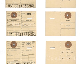 Vintage Frisco Train Tickets Printable