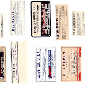 Vintage Apothecary Labels Digital Set 2
