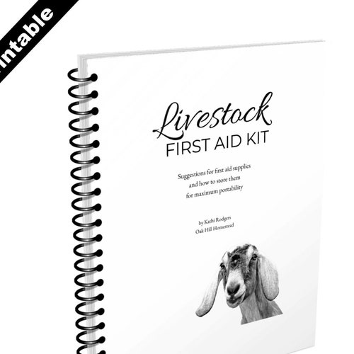Livestock First Aid Kit Printable for Goat Binder or Etsy