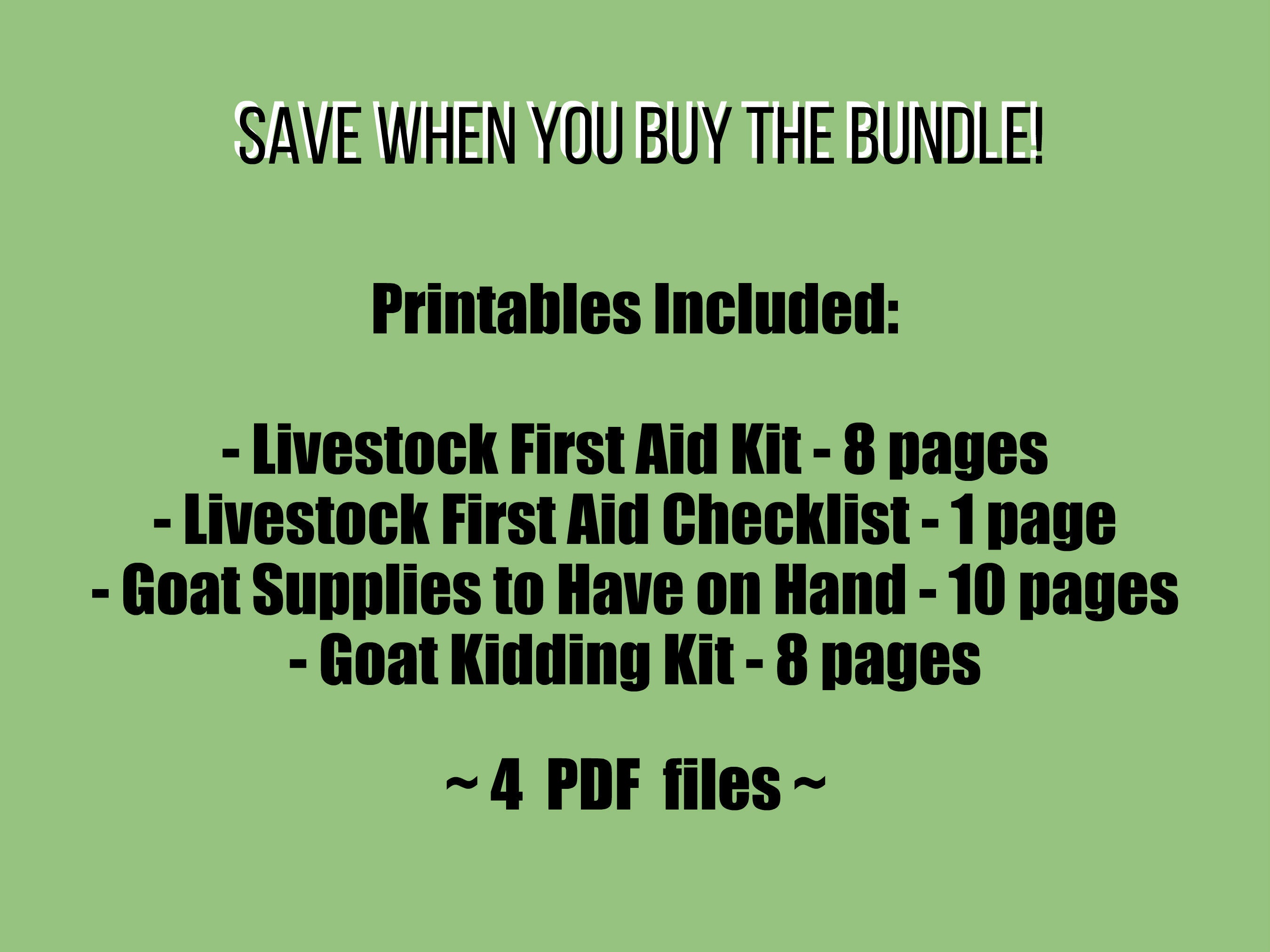 Goat Printables Bundle 3 Printables for Your Goat Binder or - Etsy